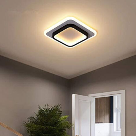 GOECO LED-Deckenleuchten, Quadratische Deckenleuchten 22W, Deckenlampe 3500K für Badezimmer, Wohnzimmer, Schlafzimmer, Küche, Flur (Warmweiß)