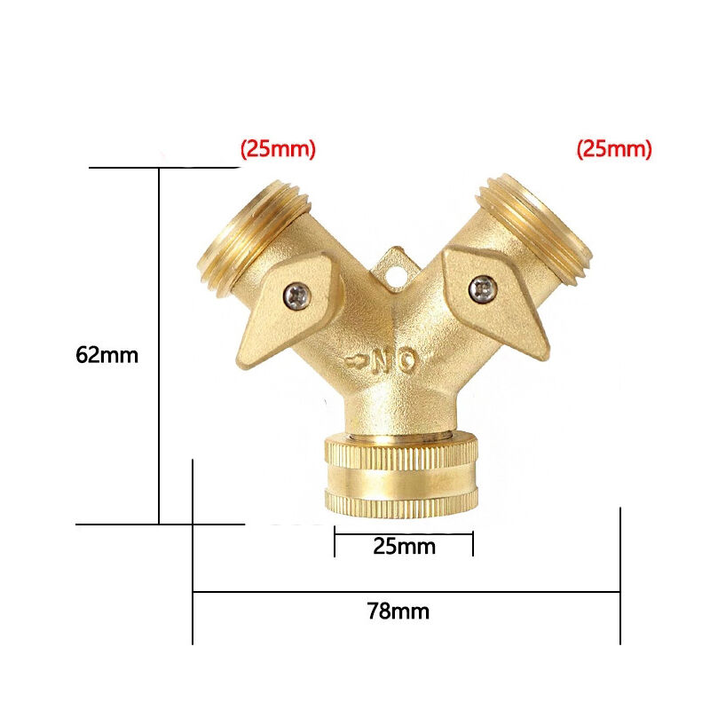 2 PCS 2 Voies répartiteur en Y pour tuyaux d'alimentation Robinet Double  Machine a Laver