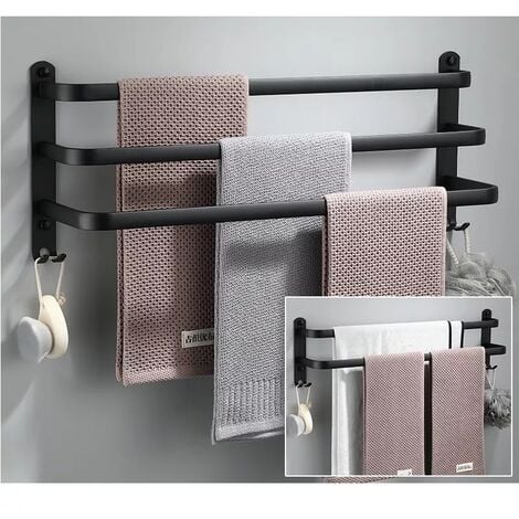 Domqga Porte-serviettes, porte-serviettes, porte-serviette pivotant fixé au  mur, support de crochet, organisateur de la maison, cuisine, salle de bains  