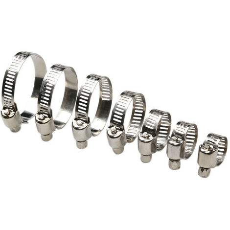 60 Pièces Collier de Serrage Inox, 7 Tailles 8-38 mm Réglable