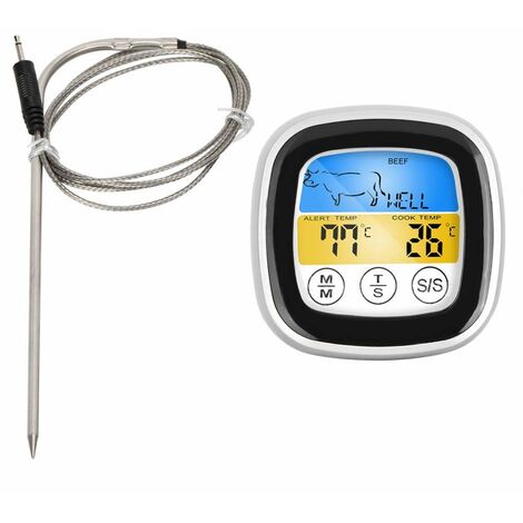 Mini Digital LCD Thermomètre Température avec Sonde de Température Capteur  Testeur ,Guazhuni (2X Noir 2X Blanc)