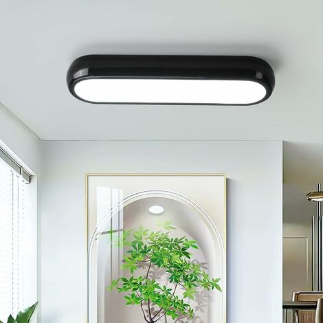 Ganeed Plafonnier LED Moderne, 32W 1900LM Plafonnier Linéaire, Lumière Blanche Froide 6000K Lampe de Plafond en Acrylique pour Salon, Chambre, Cuisine, Couloir, Studio