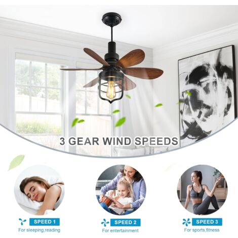 Ventilateur de plafond Harmony Nickel avec lumière