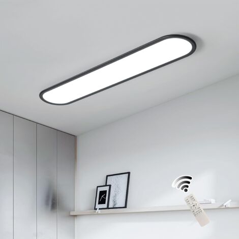 [JAMAIS UTILISÉ] Ganeed Plafonnier LED 48W ultra plat, CCT : couleur lumière réglable entre blanc froid, neutre & chaud, dimmable, avec télécommande, fonction veilleuse & minuterie & mémoire, 100x20cm (1/5)