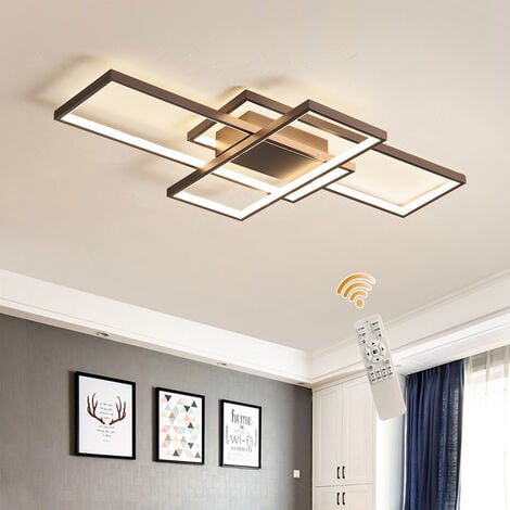 Plafonnier LED carré/rectangle, luminaire en métal de lampe de plafond à  montage encastré simple moderne pour table à manger de chambre à coucher de