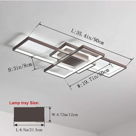 Ganeed Led Plafonnier W Dimmable Plafonnier Avec T L Commande