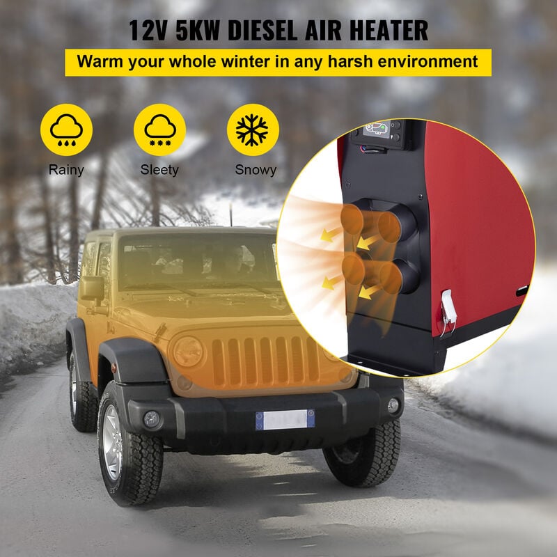 5000W Auto Standheizung 12V 24V Winter Diesel Heizung mit intelligentem  LCD-Display & Fernbedienung Niedriger Energieverbrauch