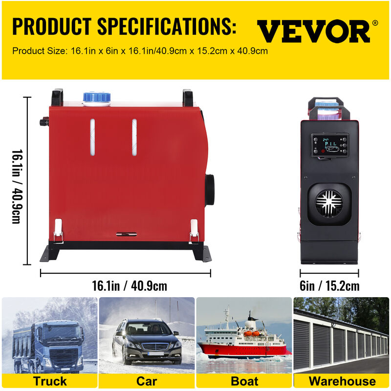 VEVOR 12V Diesel Lufterhitzer, 5KW Standheizung Diesel, Luft