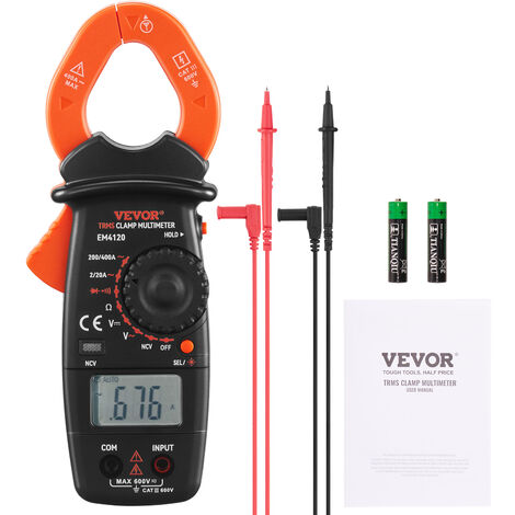 HT208D True-RMS Stromzangen-Multimeter – Misst AC/DC Strom Bis 1000A, Spannung, Temperatur, Mit NCV, VFD & Einschaltstrom-Funktion