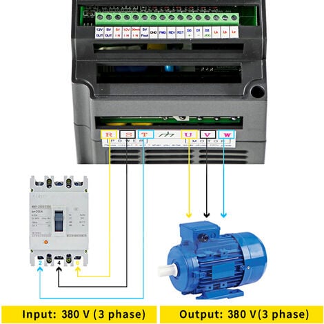 VEVOR 380V Frequenzumrichter, Mini VFD 3 Phasen-Wechselstrom