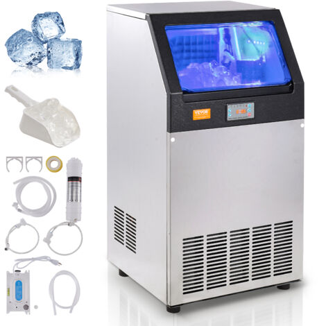 VEVOR Kommerzieller Eisbereiter, 45 kg/24 h, Eiswürfelmaschine, 55