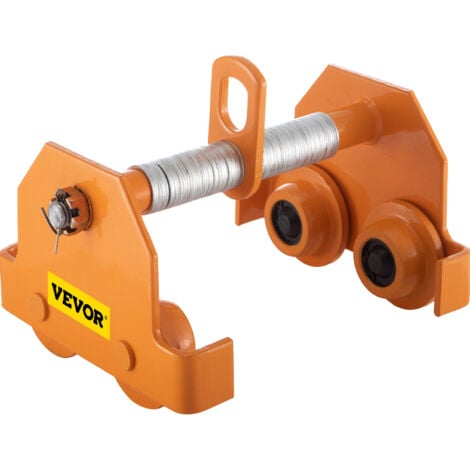 VEVOR Laufkatze 5 Tonnen - Verstellbarer Schienenwagen Für I-Träger 114-203 Mm