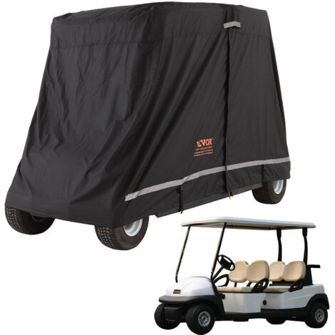 Golfwagen-Abdeckung 420D Wasserdicht | Für EZGO, Club Car, Yamaha | Mit 3 Reißverschlusstüren & UV-Schutz