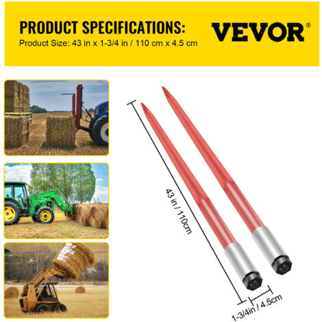 Ballenzinken, Frontladerzinken 1100mm, M22x1,5mm, Ballengabel In Baden-Württemberg - Spiegelberg - Foto 9