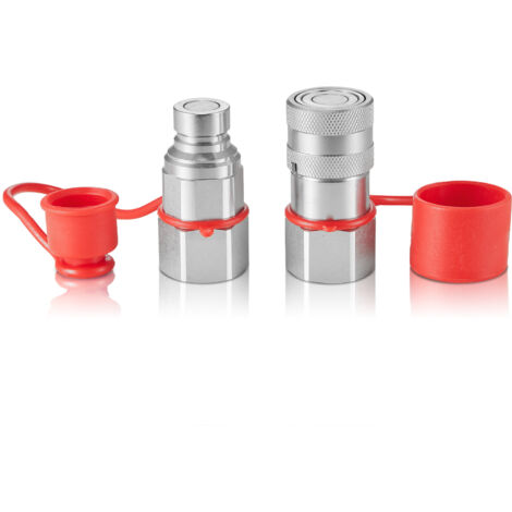 Orivin 1/2 Zoll Hydraulik-Schnellkupplungen Staubdicht - ISO16028 Für Kompaktlader Mit Staubkappen