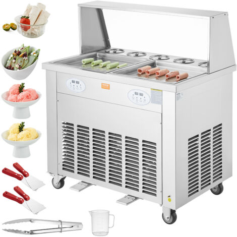 VEVOR Maschine für frittierte Eisrollen, 2 Stück 380 x 380 mm ...