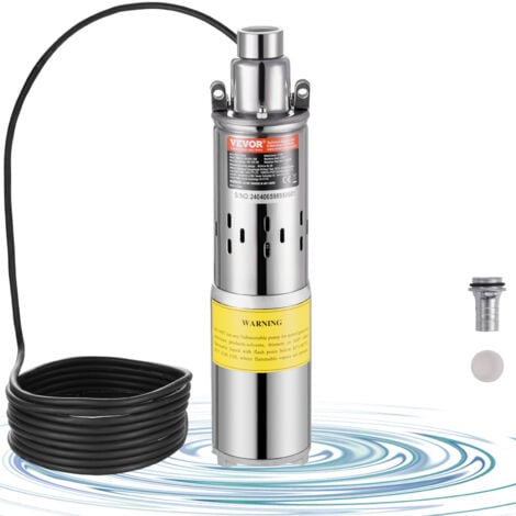 VEVOR SolarWasserpumpe, 24 V DC, 277 W, Tauchpumpe für Tiefbrunnen