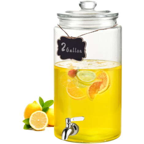 VEVOR Glas Getränkespender 3 Liter - Tropfsicherer Saftspender Für Partys