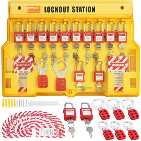 VEVOR Elektrisches Lockout-Tagout-Kit, 60-teilige Sicherheits-Lockout ...