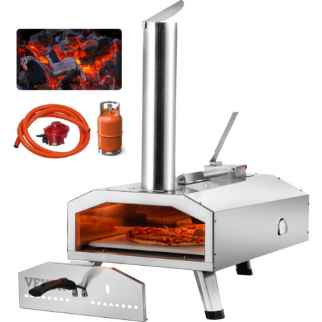 VEVOR DualFuelPizzaofen für den Außenbereich, tragbarer 12Zoll