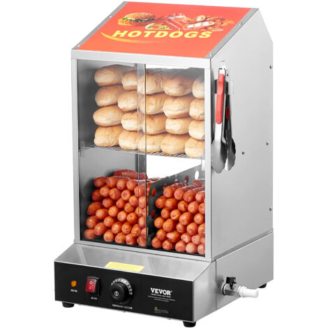 Hot Dog Dampfgarer 1200W – Elektrischer Wärmeschrank Mit 40L Volumen, 30-110°C, Für Partys & Verkauf