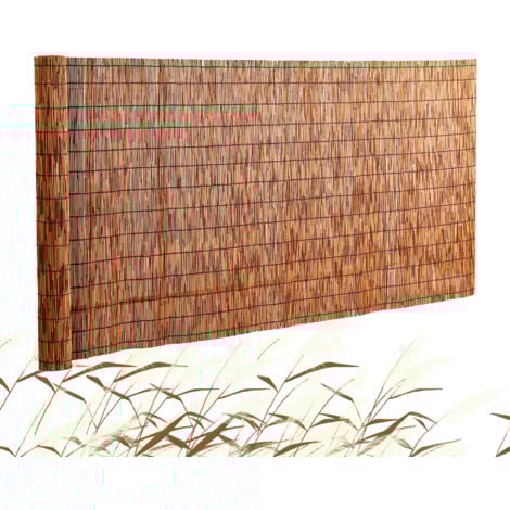 VEVOR Natürlicher Schilfzaun, 1,22 x 5 m, Schilfvorhang, Balkon