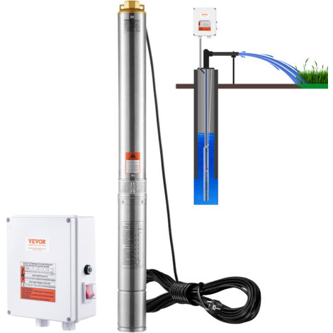 VEVOR Tiefbrunnen-Tauchpumpe 750 W, 230 V – 7,1 M Produktbild-Vorschau 4