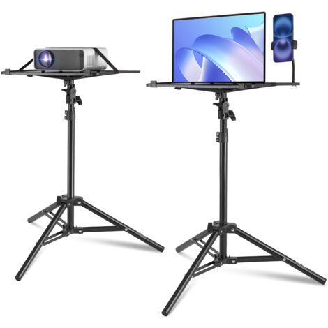 Höhenverstellbarer Projektor-Ständer – 53,3–139,7 Cm, Mit Handyhalterung, Für Büro, Heimkino, DJ-Equipment