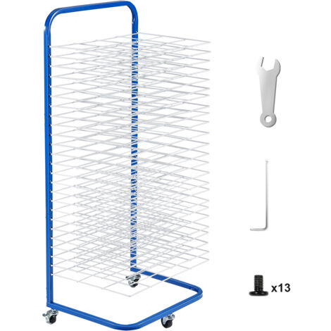 Produktbild von VEVOR Kunst-Trockenstände Mit 25 Herausnehmbare Regalen  423 X 317 Mm Farb Trockenstander Mit Feststellbaren Radern Gemalde Trockenstander Aus Karbonstahl Fur Kunstwerke In Klassenzimmern 85844100