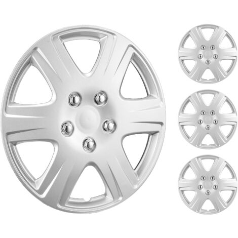 JECOMPRIS Universal Radkappen 13 Zoll - Schwarze Felgenabdeckung Für PKW & SUV