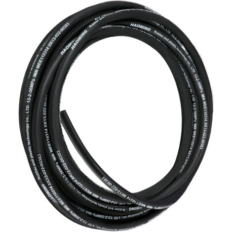 VEVOR Hydraulikschlauch 15 M – 1/2 Zoll Innendurchmesser, 5000 PSI, Mit Stahldrahtgeflecht, Für Hydrauliköl