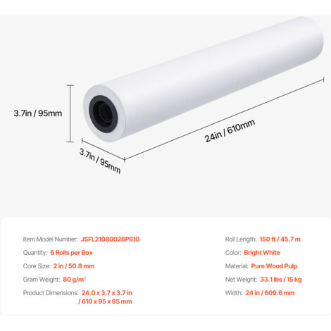 Plotterpapier Opti CAD Final 914mmx50m 90 grams wit 88087963/88345192