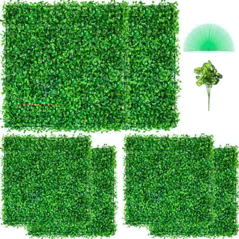 VEVOR Künstliche Pflanzenwand 6 Stk. 20 x 20 Zoll, Sichtschutz Hecke