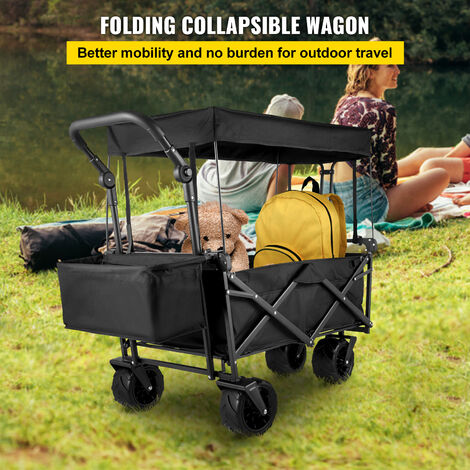 VEVOR Bollerwagen 2-in-1 – Transportwagen Mit 13-Zoll-Reifen, 1400 Lbs Tragkraft, Abnehmbaren Seitenteilen (116,8x76x43 Cm)