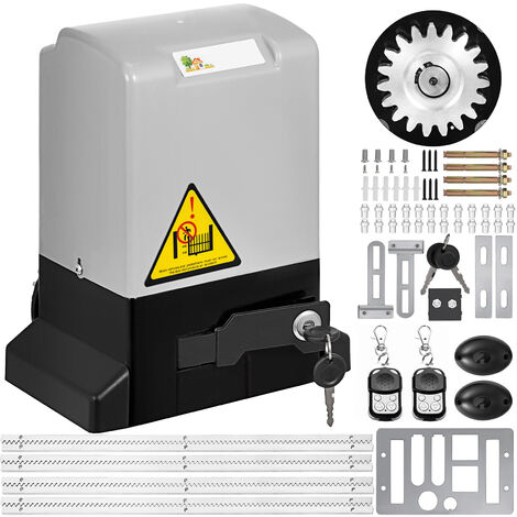 VEVOR Torantrieb Schiebetor 600 kg, Torantrieb Schiebetor Set 12 m, Elektrischer Schiebetorantrieb 13 m / min, Schiebetorantrieb Set mit 2 Fernbedienungen, 280 W Leiser Torantriebe für Hotel, Fabrik