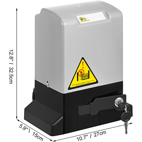 VEVOR Torantrieb Schiebetor 600 kg, Torantrieb Schiebetor Set 12 m, Elektrischer Schiebetorantrieb 13 m / min, Schiebetorantrieb Set mit 2 Fernbedienungen, 280 W Leiser Torantriebe für Hotel, Fabrik