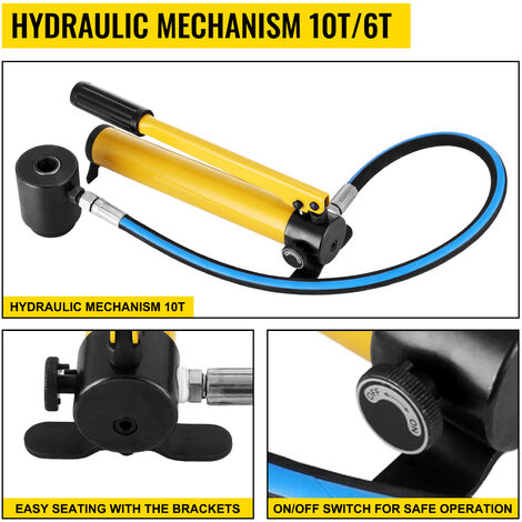 Hydraulikpumpe Kit Set 10T VEVOR Pumpe Punch Blechlocher Zylinder mm Set Metall Lochstanze 22-60 Hydraulischer