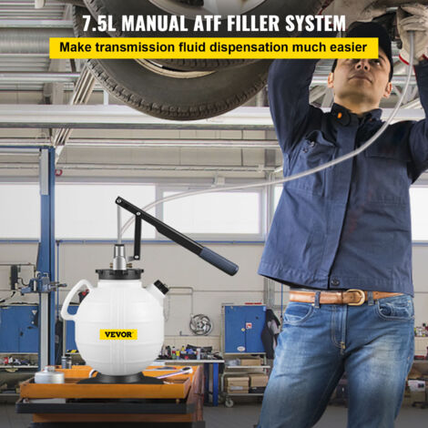 VEVOR Öleinfüllgerät Handpumpe, 7,5 L Manueller ATF Öleinfüller mit 15 Adapters, Getriebeöl Einfüllgerät Öleinfüller Umfüllpumpe Getriebeölpumpe Getriebeöl wechseln Einfüllpumpe