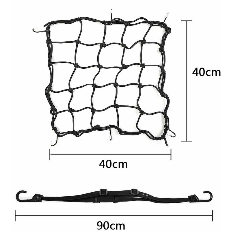 Filet de casque de moto, poche élastique de filet de stockage de