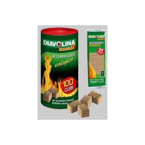 Diavolina Accendigrill Ecologica - 24 Cubi Per Barbecue Senza Fumo, Accensione Rapida E Sicura - Foto 7