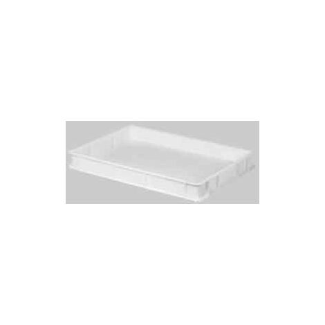 4 Cassette Per Carne E2 - 60x40x20cm, In PE-HD Alimentare, Bianco, Resistente A Freddo E Calore