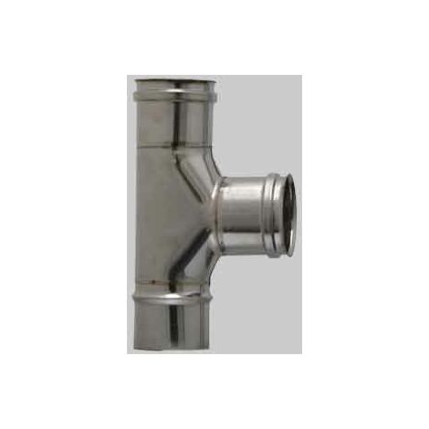 Raccordo A T Per Canna Fumaria In Acciaio Inox 304 - Diametro 150mm, Spessore 0.5mm, Per Camini