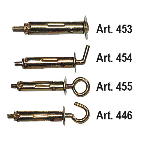 Tassello in acciao con gancio corto e rondella Diametro Ø 8 mm - conf. 100  pz