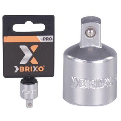 QUARKZMAN 2 Pezzi Riduttori Per Bussole 1/4" F A 3/8" M – Acciaio Cr-V Trattato Termicamente, Finitura Cromata, Presa Sicura Con Detentore A Sfera, Lunghezza 26mm, Per Fai-da-te E Riparazioni