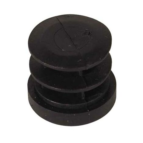 Tappo Alettato Tondo 80mm Nero - Per Tubi, Protezione Estremit&agrave;, Polietilene, Resistente UV