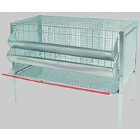 GABBIA PER GALLINE OVAIOLE Quattro celle per 16/20 capi cm 207x50x80h  s/piedi con abb. a canna