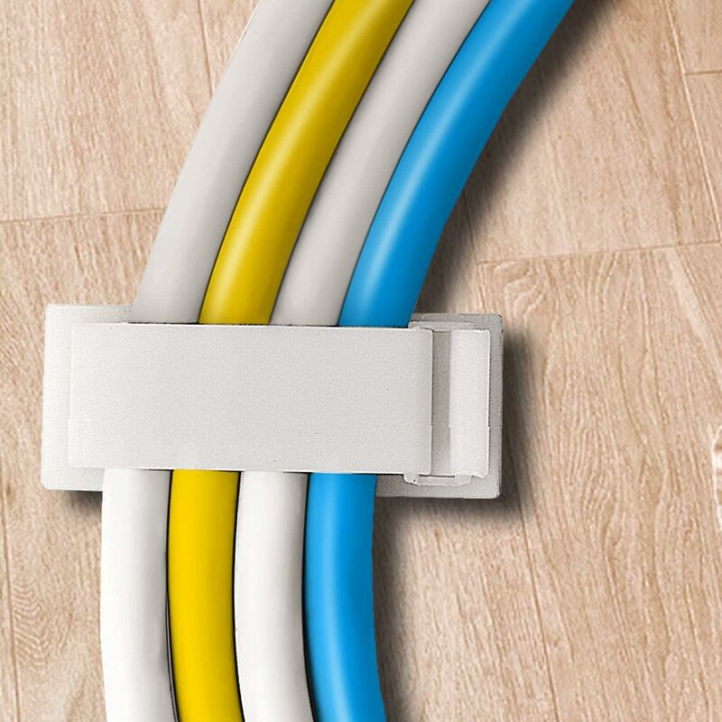 YANSHG® Clips de câbles auto-adhésifs Cordon organisateur Clip de finition  de fil domestique Câbles USB Enrouleur de câble 20 pièces-1.5 * 4cm-Noir :  : Bricolage