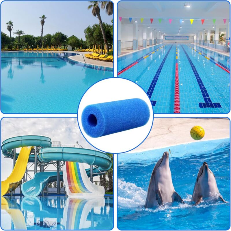 4 éponges Filtrantes Type A Pour Piscine/spa - Diamètre 100 Mm, Longueur 200 Mm, Lavables Et Réutilisables - 4
