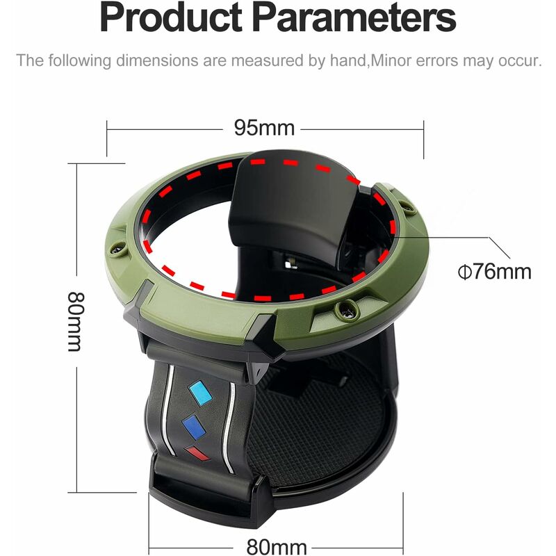 Porte-gobelet Voiture(Armée verte),Universel Tasse de Boisson  Porte-gobelet,Porte-gobelets pour Auto Multifonctionnel Porte-Bouteille  Porte-Boissons