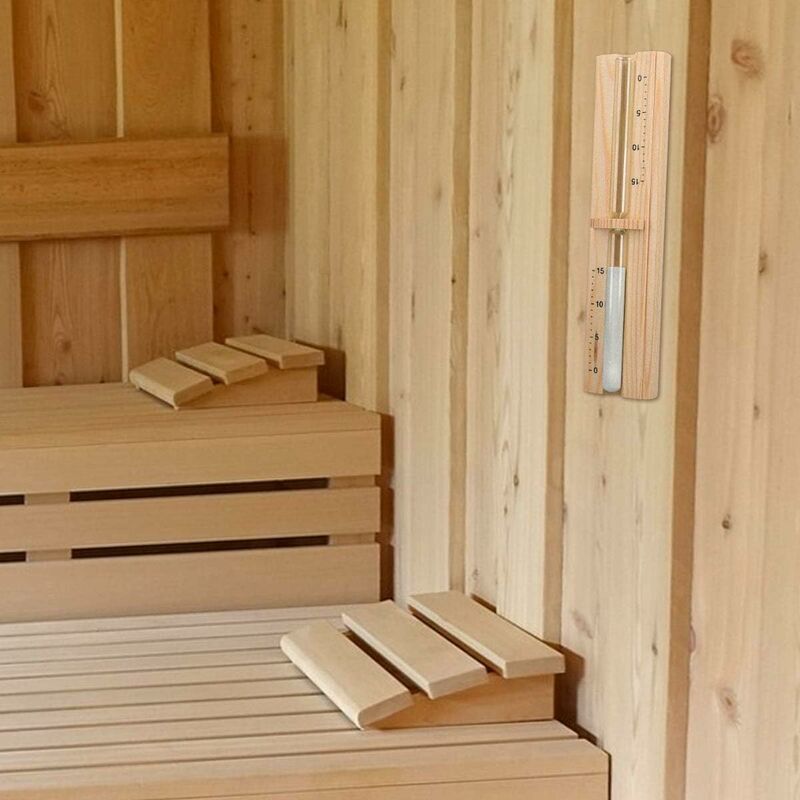 Sablier Sauna - Sablier 15 Minutes en Bois de Pin pour Séance de Sauna Hammam Spa - Accessoire Minuteur Détente Relaxation Bain Vapeur 2